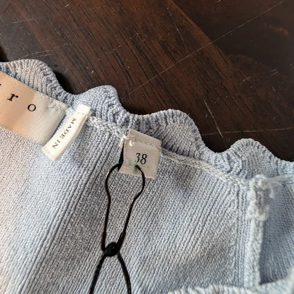 Sandro Meissa Fit And Flare Dress, Women's M/6, Blue/Grey, NWT - Picture 5 of 12